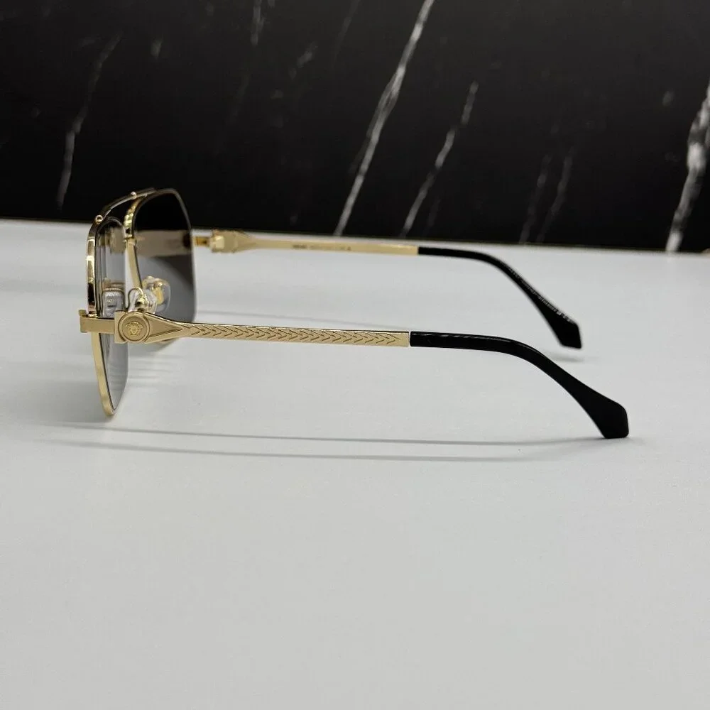 NEW VERSACE VE2284 1002/6G SUNGLASSES GOLD UNISEX VERSACE VE2284 10026G